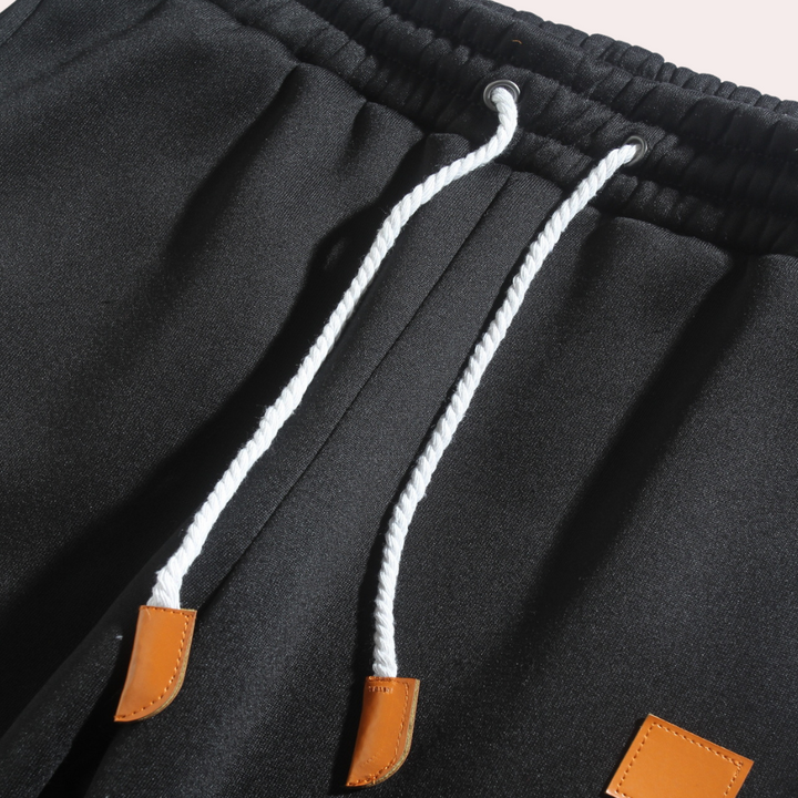 Pantaloni Jogging Uomo Tessuto Elegante Vestibilità Regular