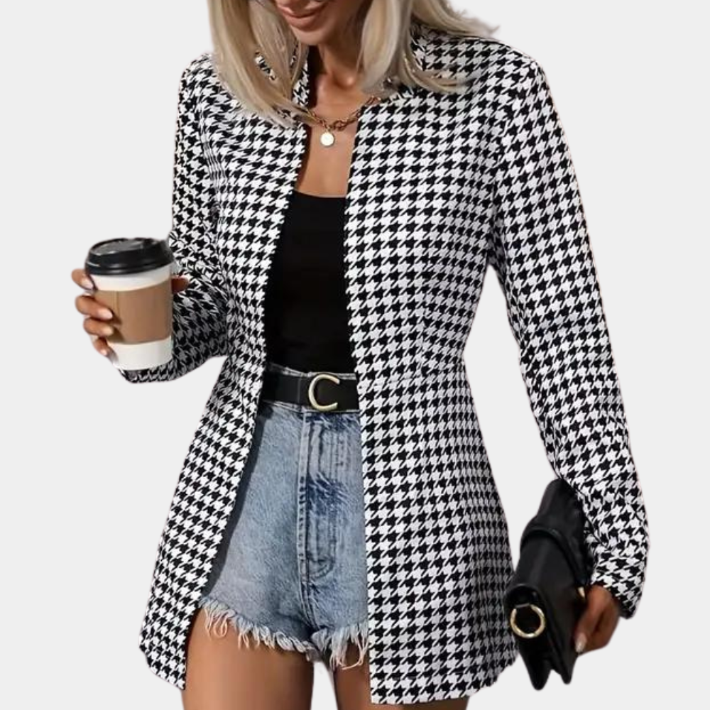 Blazer Donna Elegante Taglio Classico Manica Lunga