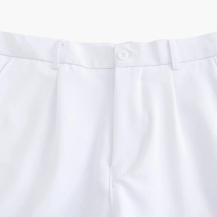 Pantaloni Uomo Slim con Pieghe Passanti e Cintura Affusolati