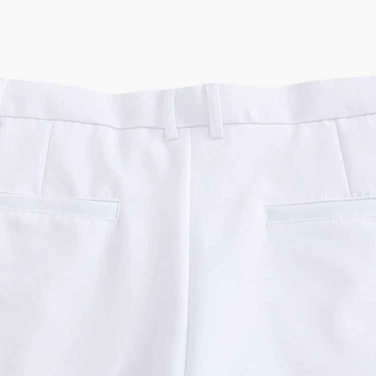Pantaloni Uomo Slim con Pieghe Passanti e Cintura Affusolati