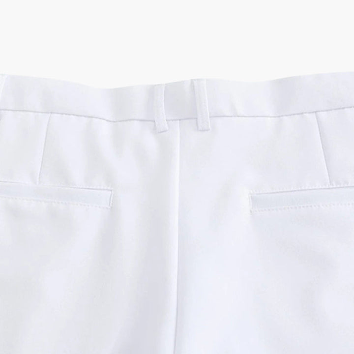 Pantaloni Uomo Slim con Pieghe Passanti e Cintura Affusolati