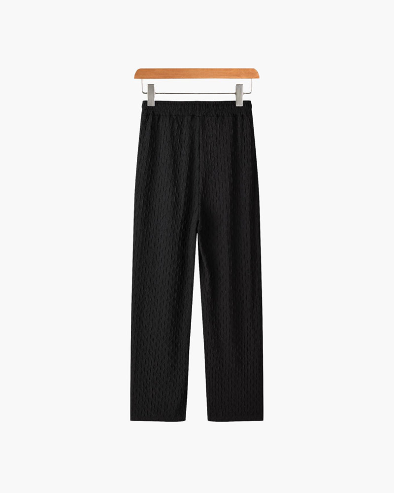 Pantaloni Uomo Jacquard Cotone Oversized Comfort
