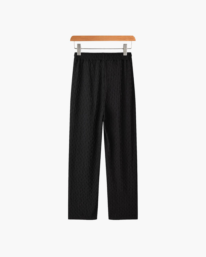 Pantaloni Uomo Jacquard Cotone Oversized Comfort