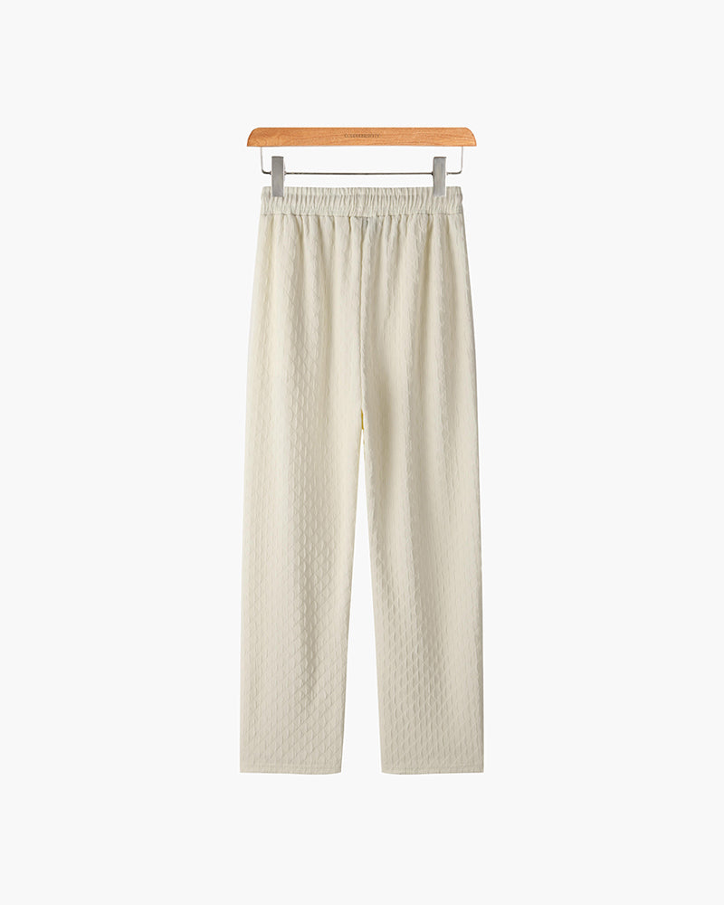 Pantaloni Uomo Jacquard Cotone Oversized Comfort