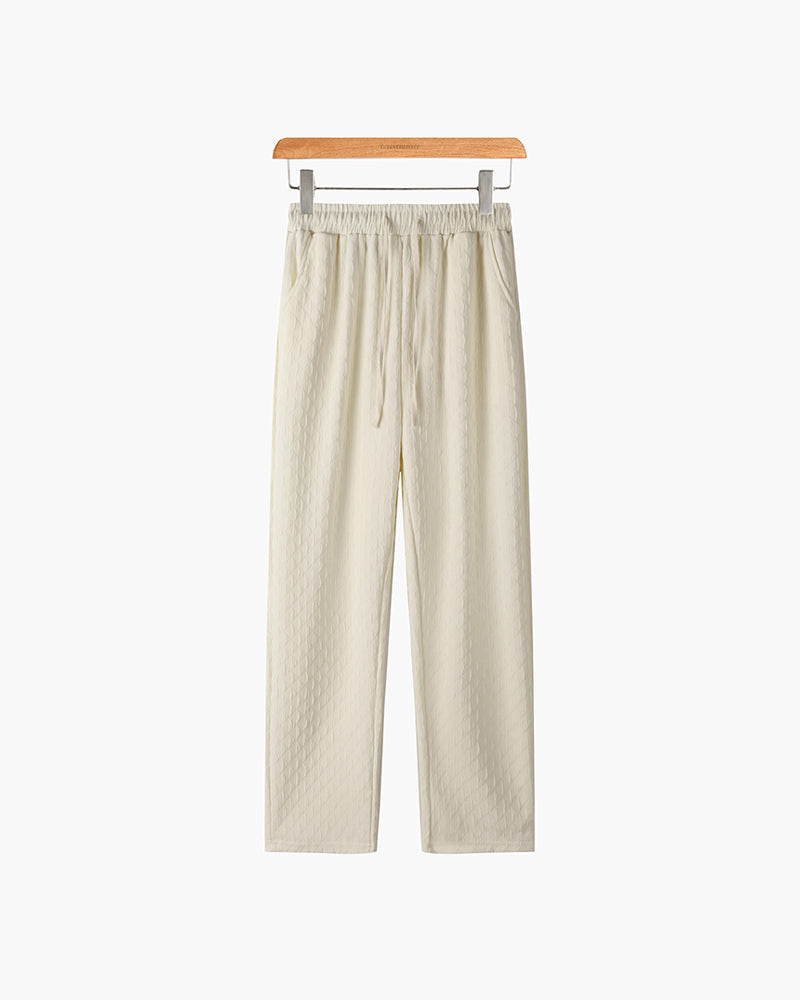 Pantaloni Uomo Jacquard Cotone Oversized Comfort