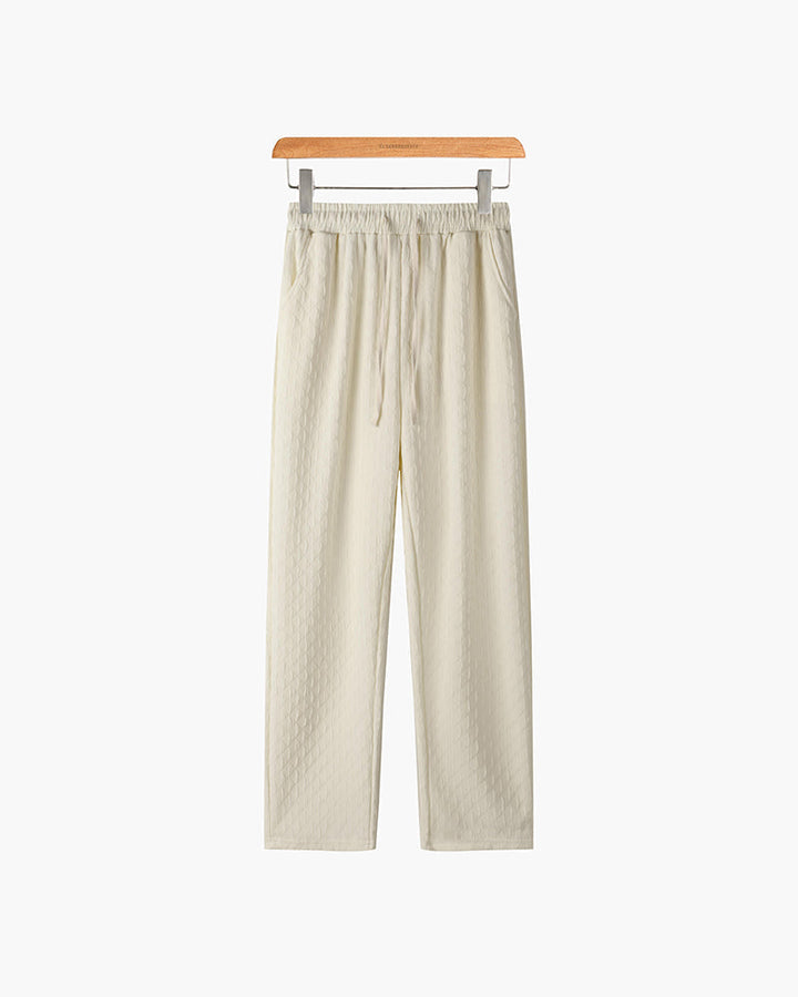 Pantaloni Uomo Jacquard Cotone Oversized Comfort