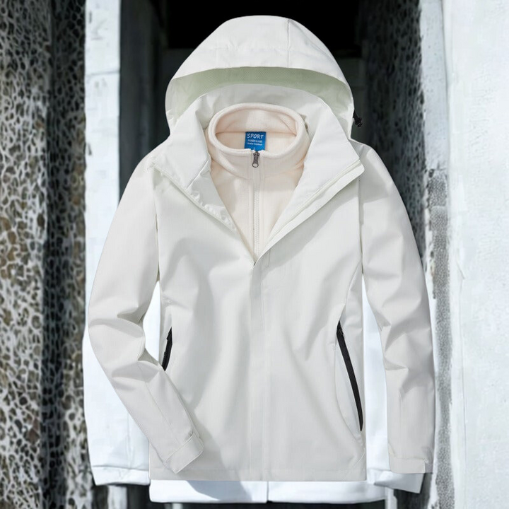 Giacca Outdoor Donna Impermeabile 3-in-1 Foderata in Pile Versatile