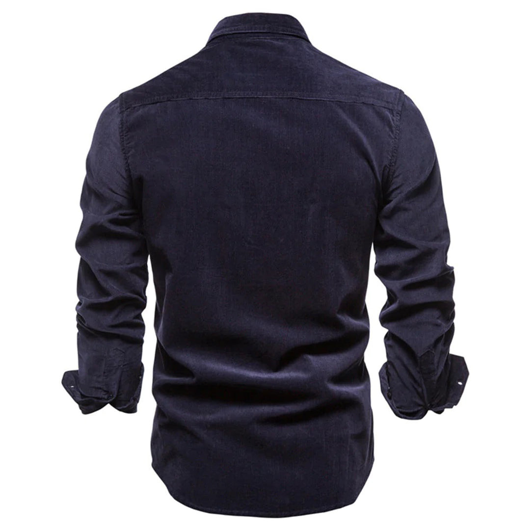 Camicia Uomo Velluto a Coste Manica Corta Estiva