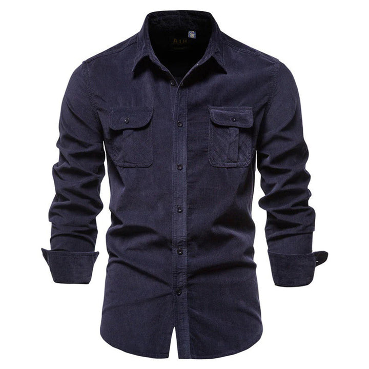 Camicia Uomo Velluto a Coste Manica Corta Estiva