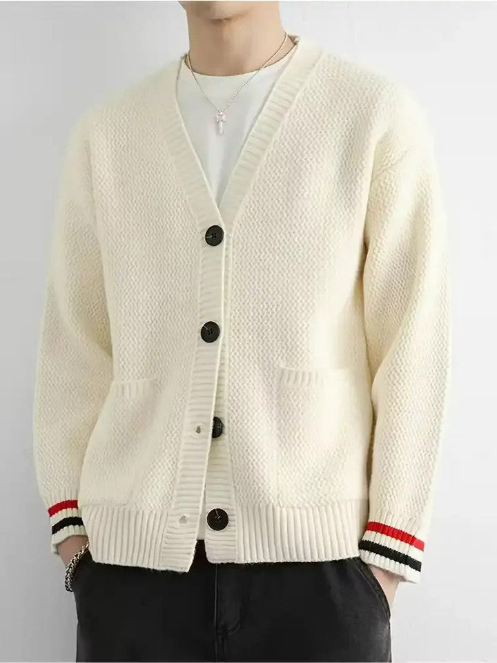 Calibro | Cardigan A Righe Con Scollo V Beige