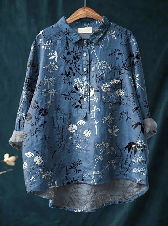 Camicetta Classica Floreale Donna | Colletto Classico & Vestibilità Morbida