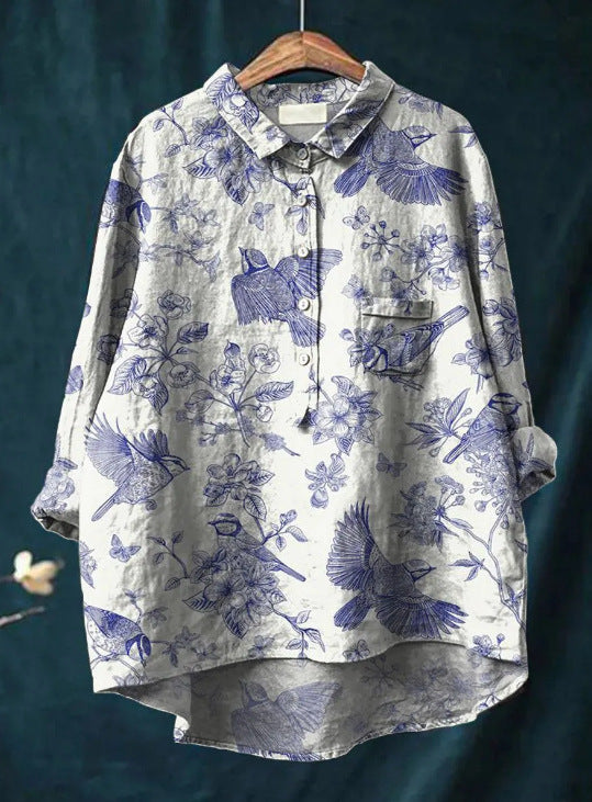 Camicetta Classica Floreale Donna | Colletto Classico & Vestibilità Morbida