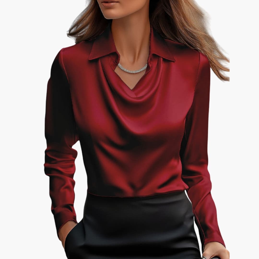 Camicetta da Donna | Colletto Drappeggiato & Linea Elegante