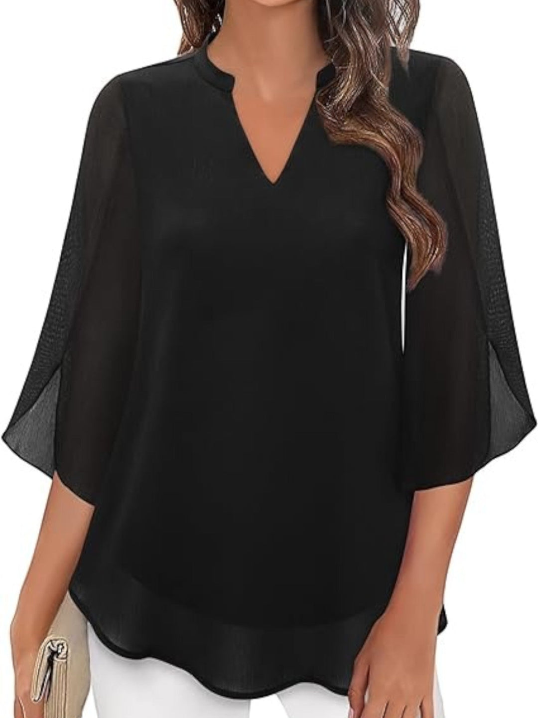 Camicetta Donna Linea Fluida Tessuto Leggero Elegante - Vesarelli