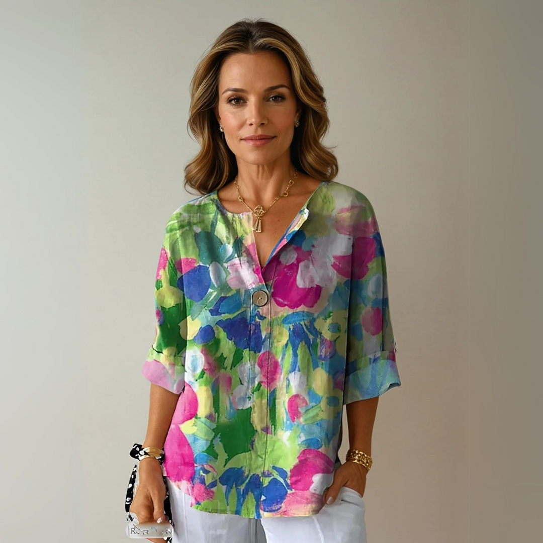 Camicetta Donna Elegante Con Stampa Floreale - Camicie Donna Versatili Per Ogni Occasione 3
