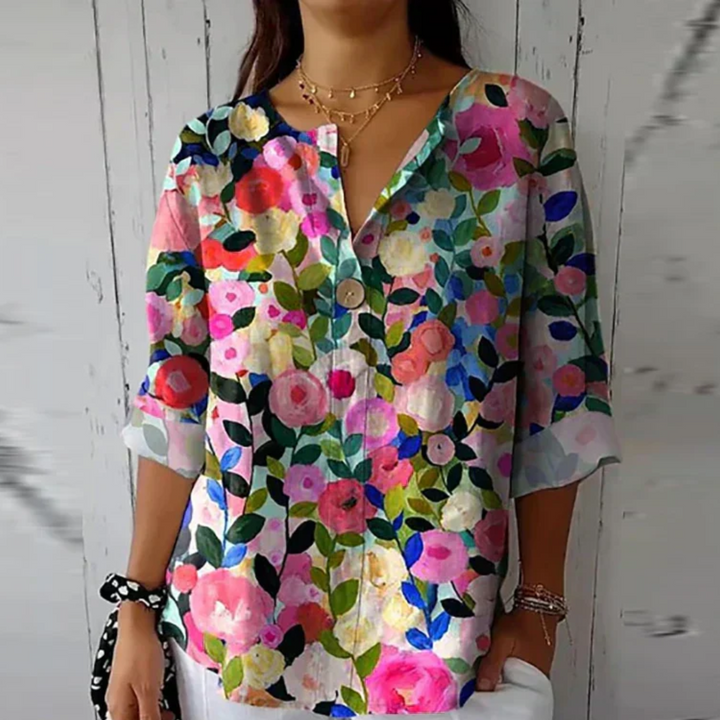 Camicetta Donna Elegante Con Stampa Floreale - Camicie Donna Versatili Per Ogni Occasione 5