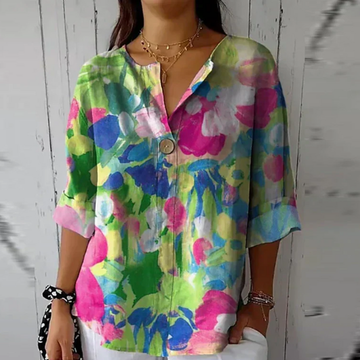Camicetta Donna Elegante Con Stampa Floreale - Camicie Donna Versatili Per Ogni Occasione 7