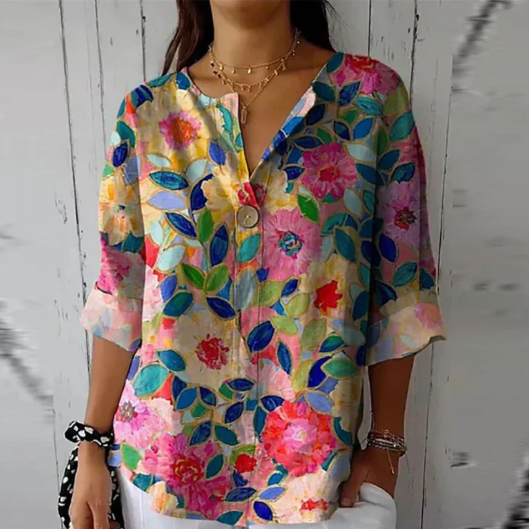 Camicetta Donna Elegante Floreale - Camicie Donna Chic per Look Estivo Raffinato 4