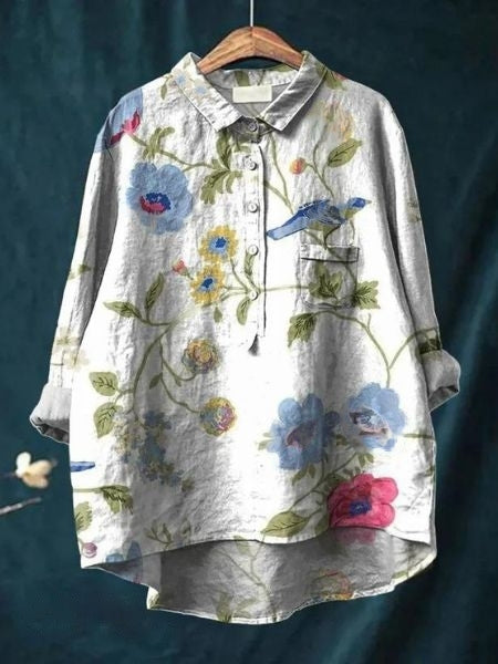 Camicetta Elegante Floreale Donna - Camicie Donna Versatili per Ogni Occasione, Stile Chic e Comfort Quotidiano 14