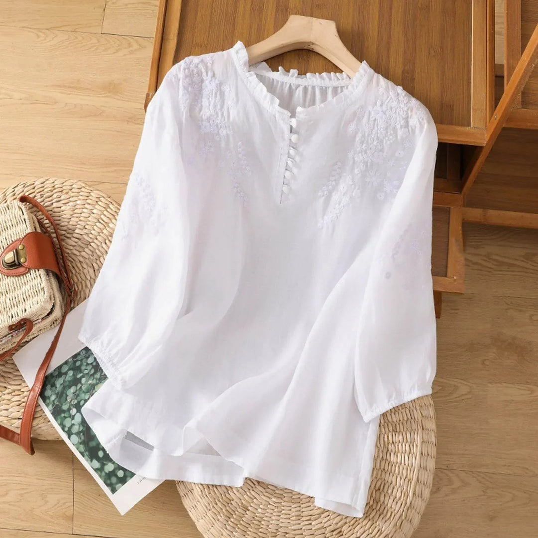 Camicetta Donna in Tessuto Leggero Vestibilità Casual Raffinata - Vesarelli