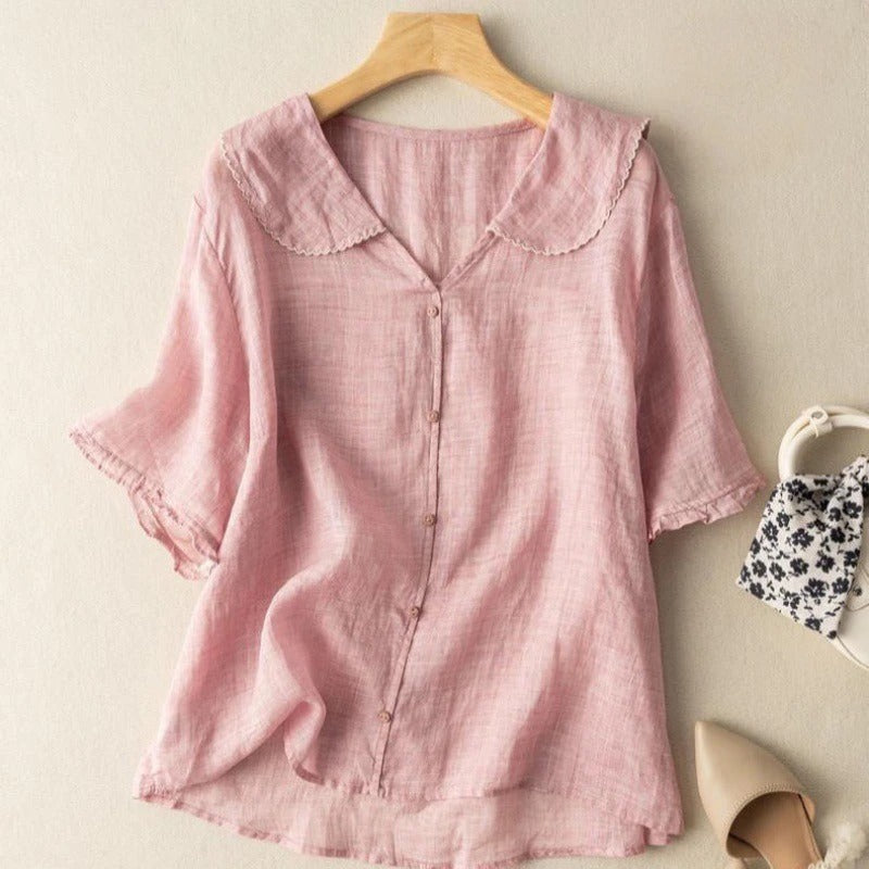 Camicetta Vintage Femminile con Dettagli Eleganti per Look Casual e Versatili 3