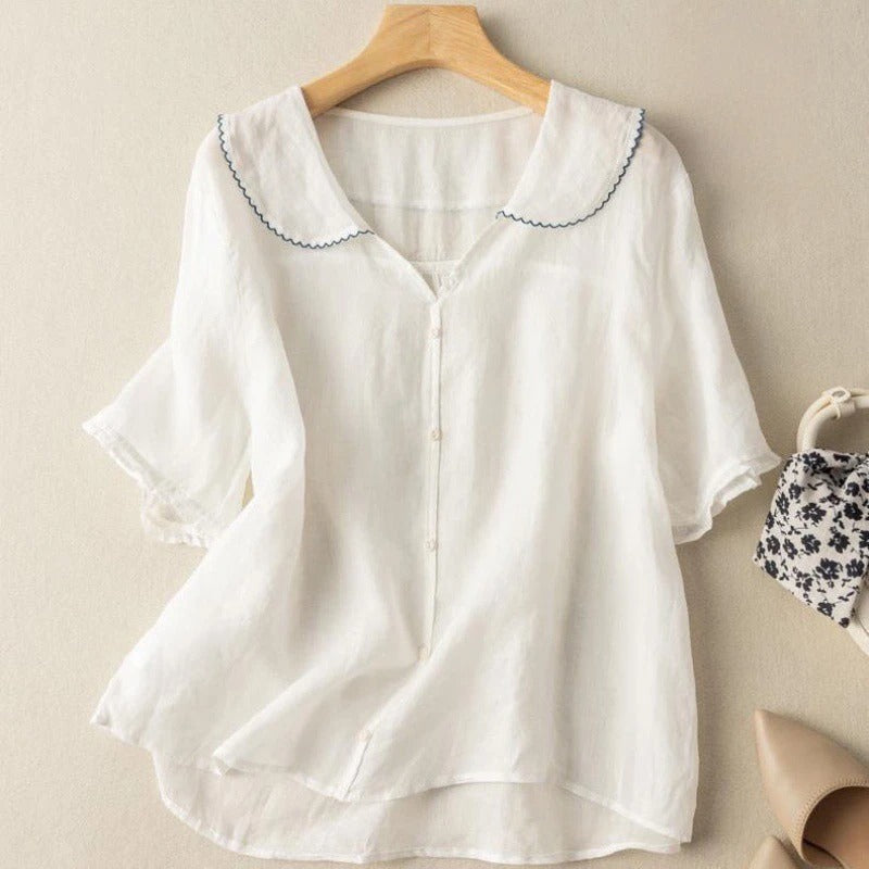 Camicetta Vintage Femminile con Dettagli Eleganti per Look Casual e Versatili 4