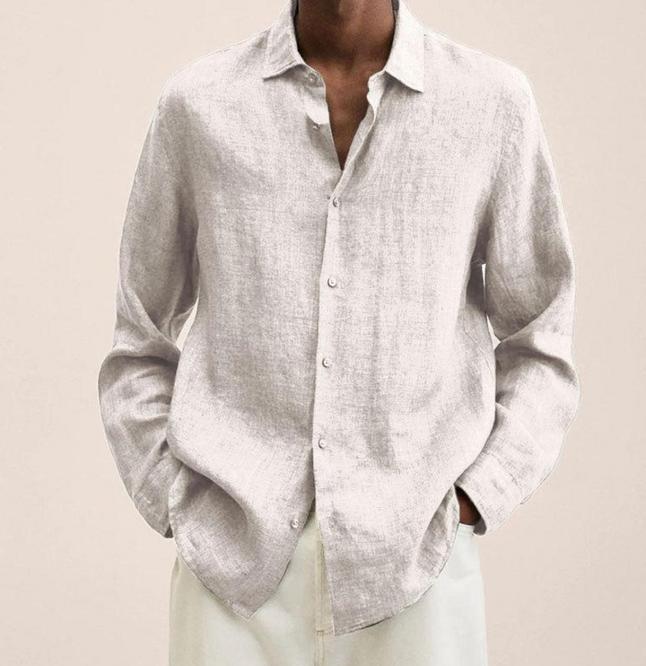 Camicia Classica da Uomo in Lino con Tessuto Traspirante | Perfetta per l'Autunno