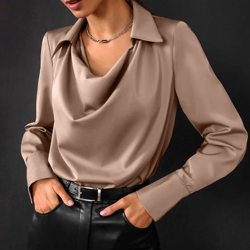 Camicia Donna | Collo Drappeggiato & Eleganza Fluida