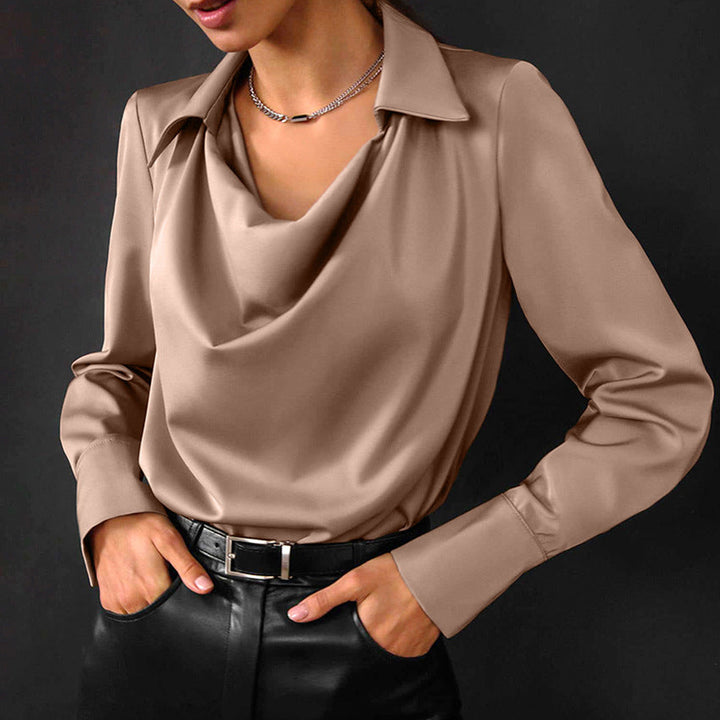 Camicia Donna | Collo Drappeggiato & Eleganza Fluida