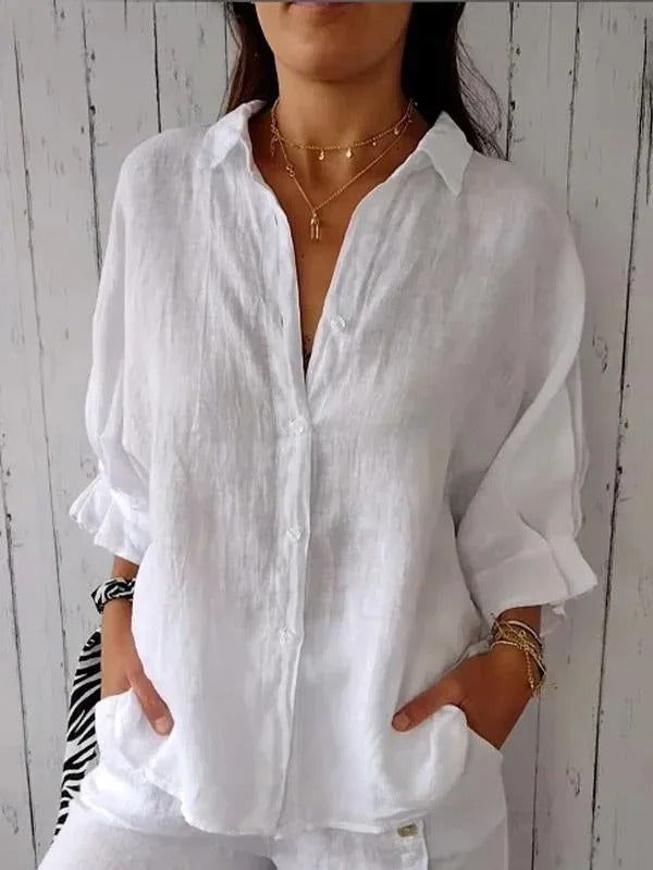 Camicia Donna Tessuto Leggero Vestibilità Morbida Casual - Vesarelli