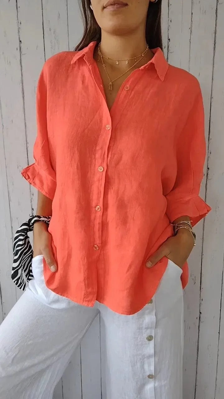 Camicia Elegante Casual Donna | Nodo Posteriore & Comfort Traspirante