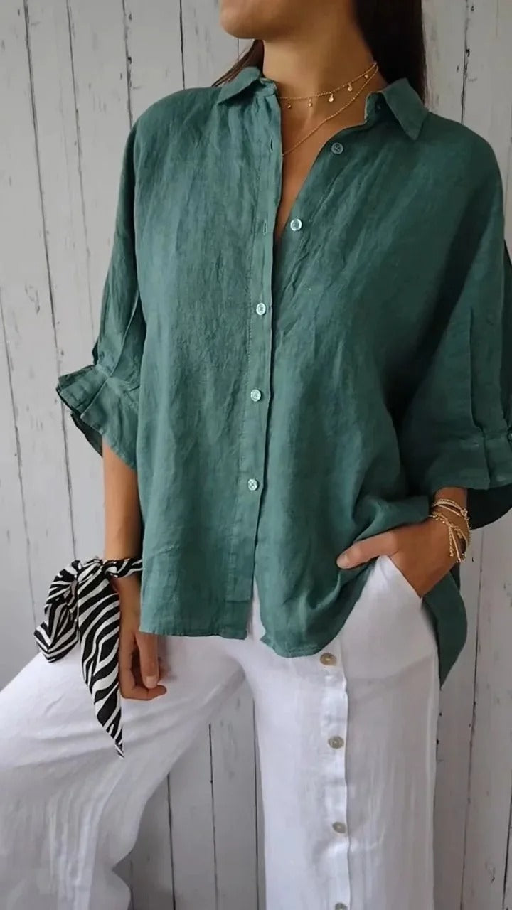 Camicia Elegante Casual Donna | Nodo Posteriore & Comfort Traspirante