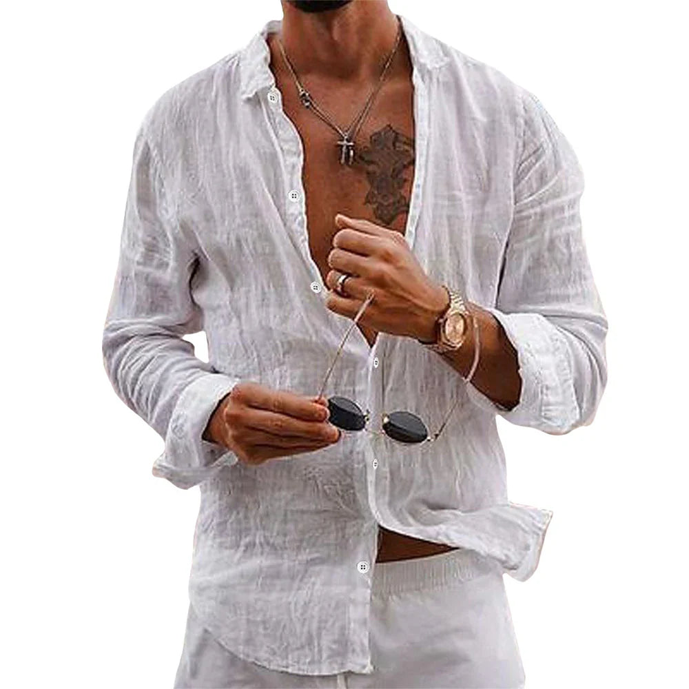 Camicia Uomo Tessuto Leggero Vestibilità Classica - Vesarelli