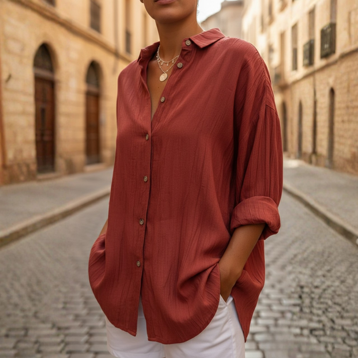 Camicia Oversize Donna | Bottoni Frontali & Tasche Funzionali