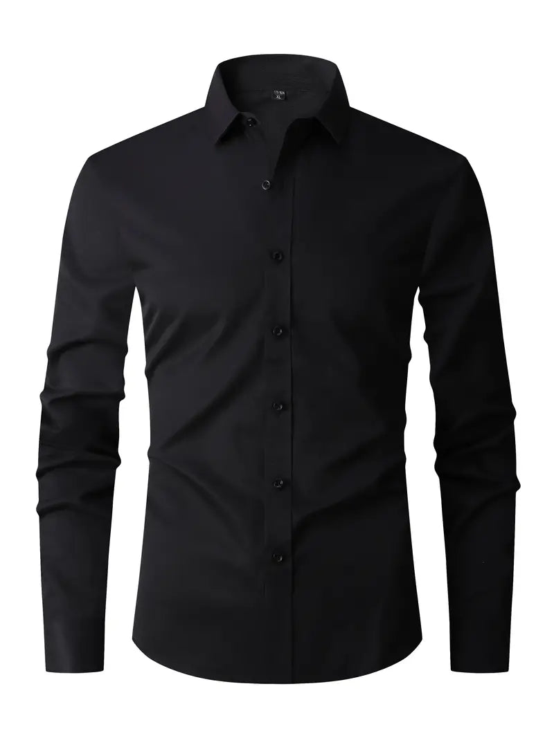 Camicia a Maniche Lunghe Semi-Formale da Uomo | Ideale per Tutte le Stagioni