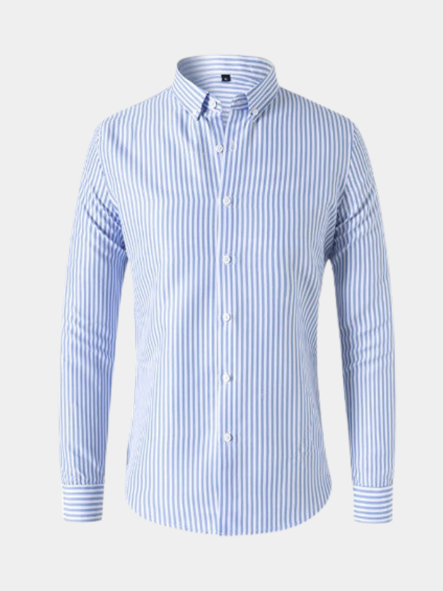 Camicia a Righe Eleganti Uomo | Colletto Strutturato & Silhouette Slanciata