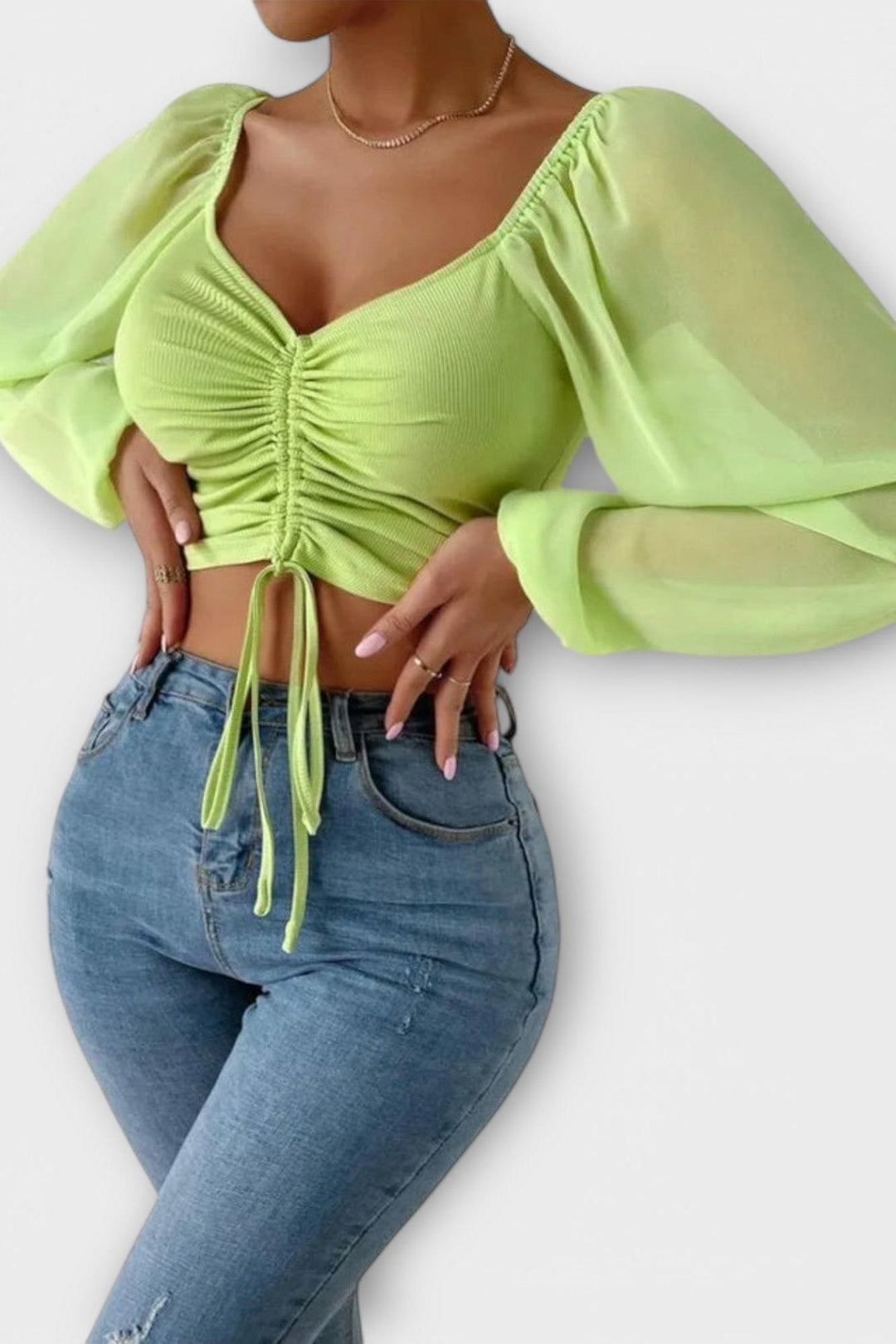 Camicia allround Donna | Arricciatura Regolabile &amp; Maniche a Palloncino