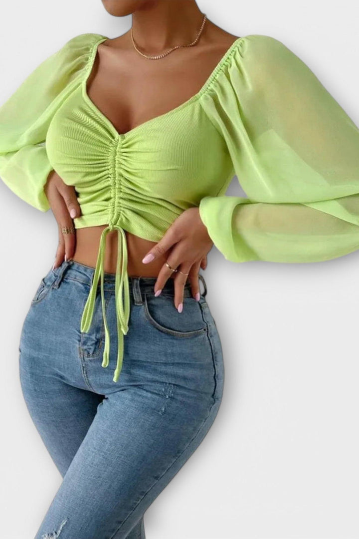 Camicia allround Donna | Arricciatura Regolabile &amp; Maniche a Palloncino