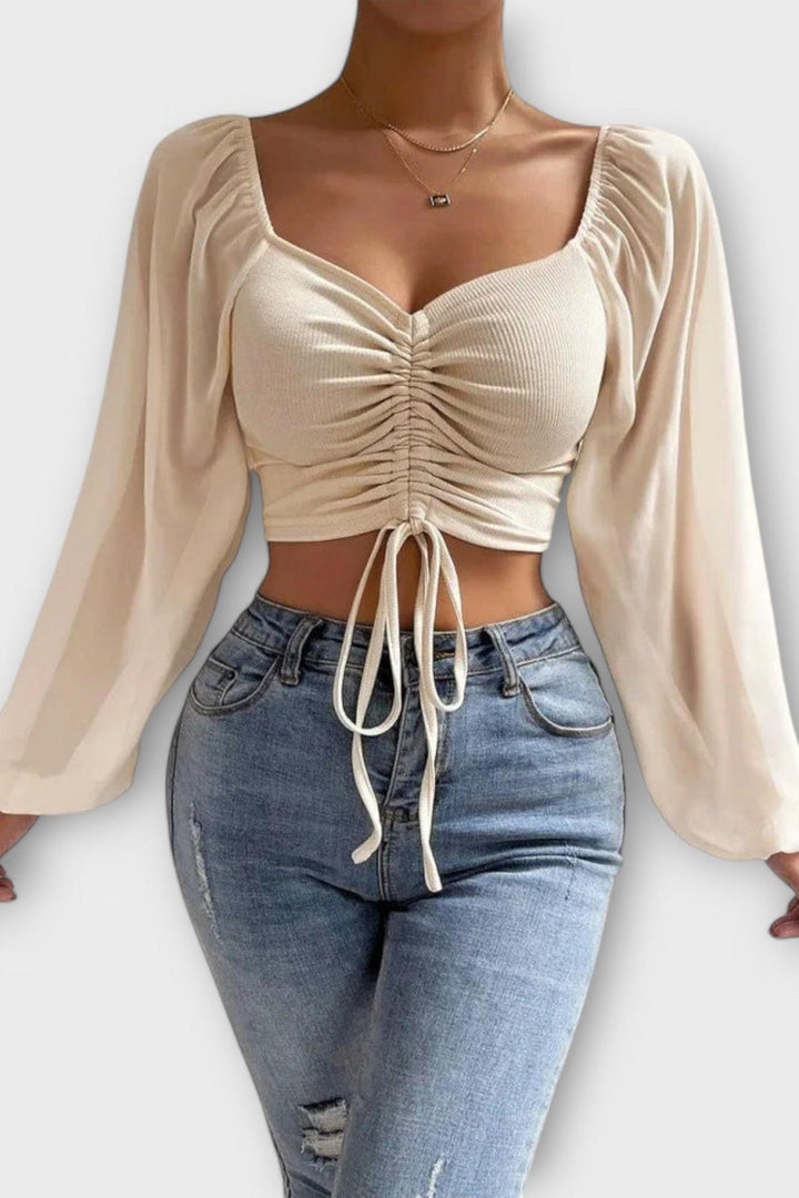Camicia allround Donna | Arricciatura Regolabile &amp; Maniche a Palloncino