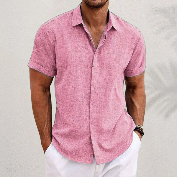 Camicia da Uomo in Lino a Manica Corta