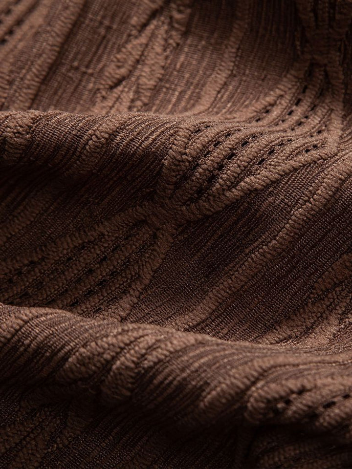 Camicia da campo Uomo | Colletto Aperto & Trama Testurizzata