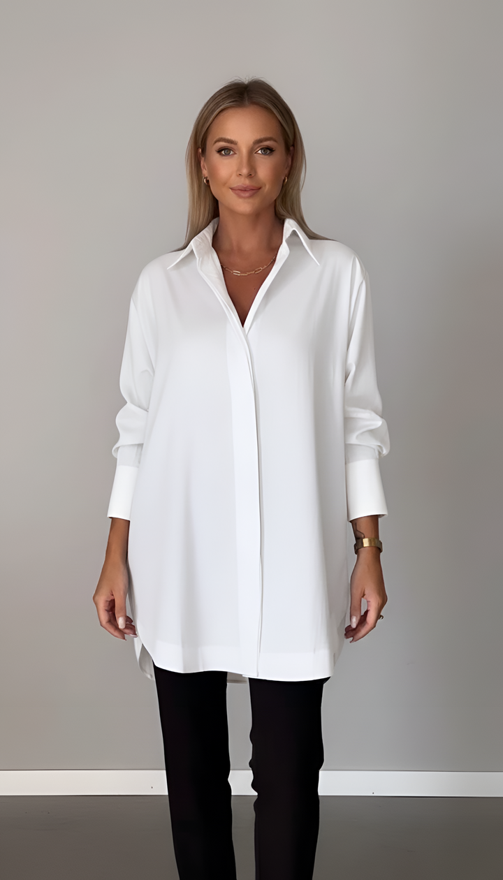 Camicia Donna Oversize Tessuto Morbido Linea Ampia - Vesarelli