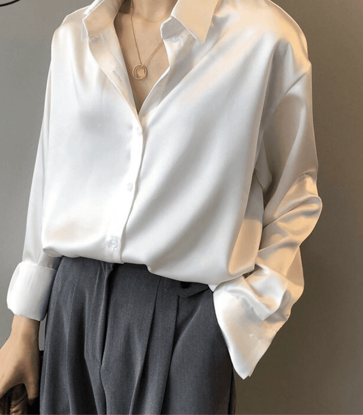 Camicia elegante Donna | Bottoni raffinati & Effetto luminoso