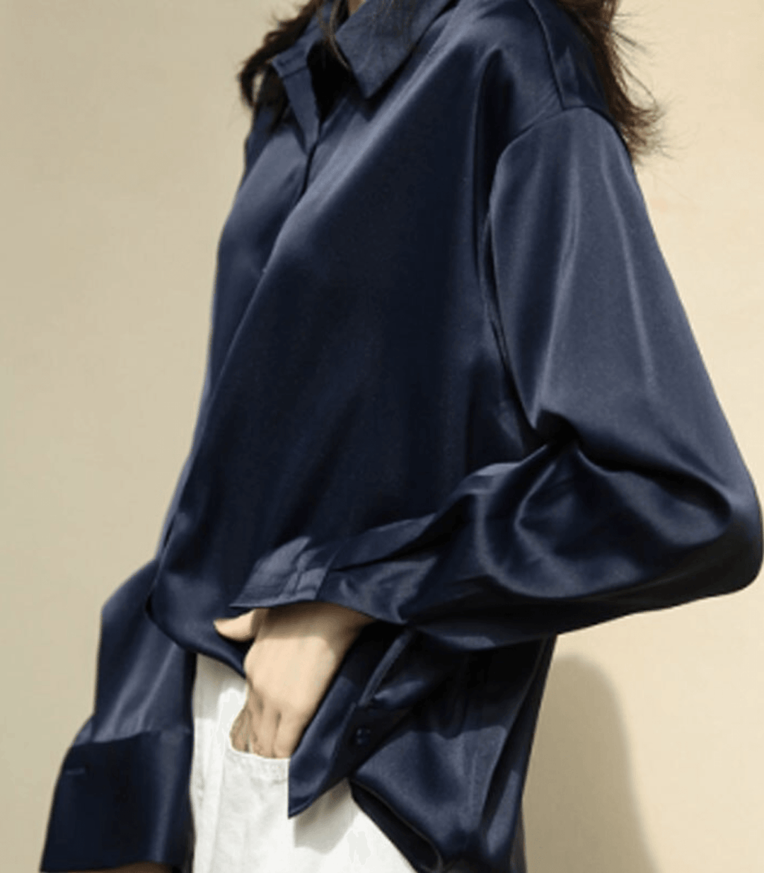 Camicia elegante Donna | Bottoni raffinati & Effetto luminoso
