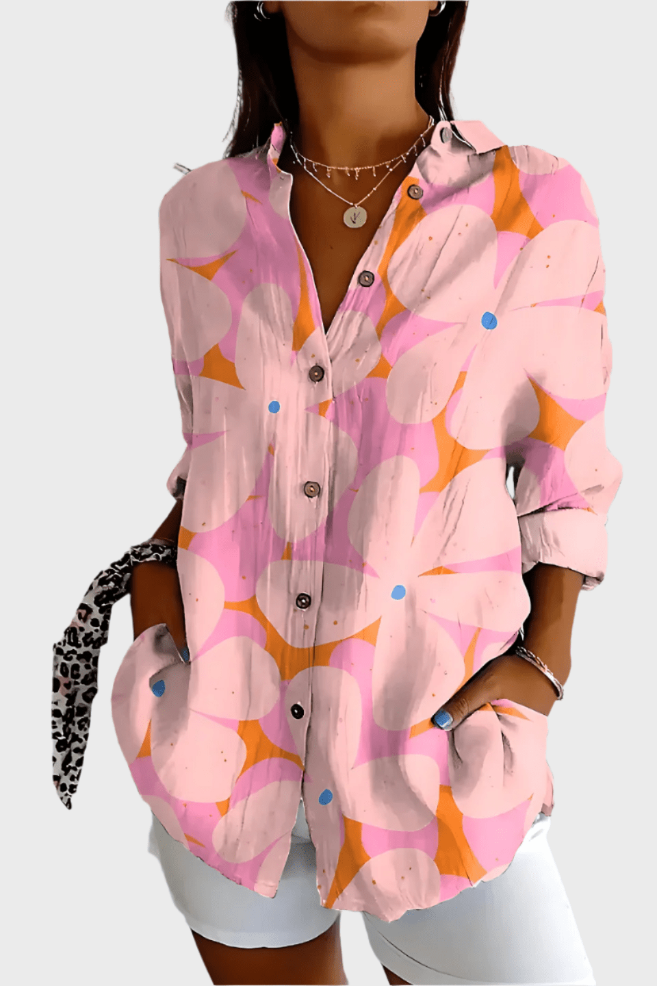 Camicia floreale Donna | Bottoni Frontali & Vestibilità Morbida