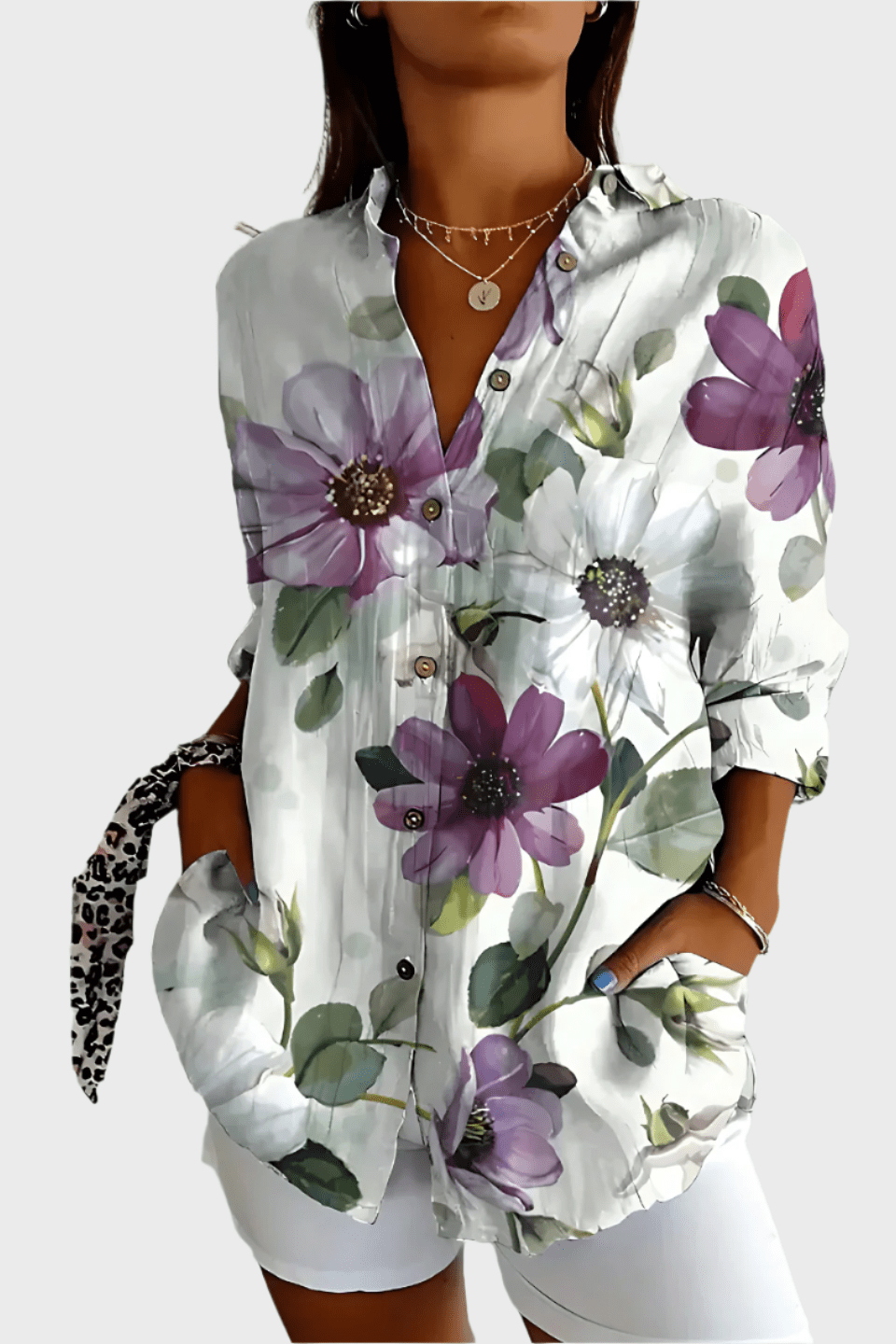 Camicia floreale Donna | Bottoni Frontali & Vestibilità Morbida