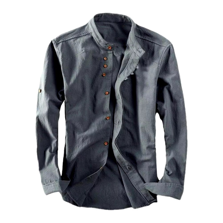 Camicia giapponese "Katana" per Uomo | Collo Coreano & Look Essenziale