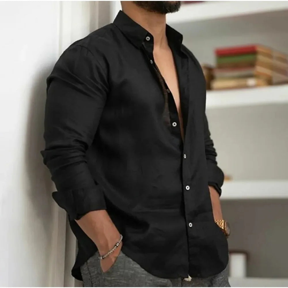 Camicia in Lino Traspirante Uomo | Fresca & Comfort per Tutto il Giorno