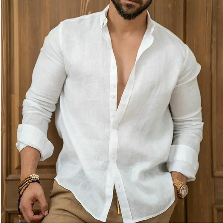 Camicia in Lino Traspirante Uomo | Fresca & Comfort per Tutto il Giorno
