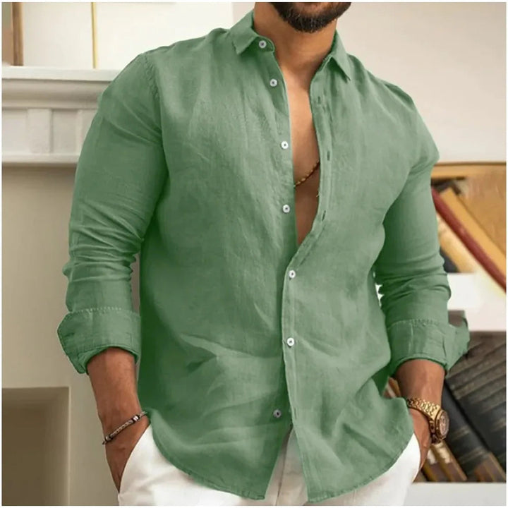 Camicia in Lino Traspirante Uomo | Fresca & Comfort per Tutto il Giorno